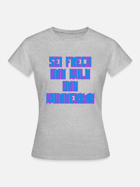 frech - Frauen T-Shirt - Grau meliert
