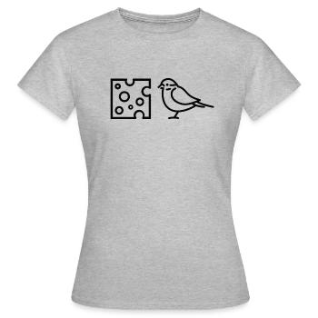 minimal cheese spaetzle - Women's T-Shirt - heather grey - Front - AI Model Female 172 dark (172cm)