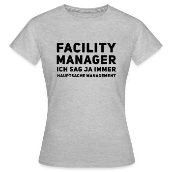 Facility Management Manager Main Thing Management - Women's T-Shirt - heather grey - Front - AI Model Female 172 dark (172cm)