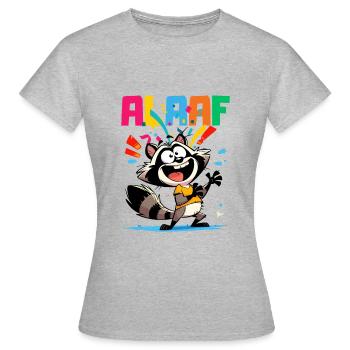 Carnaval raton laveur Cologne Alaaf Costume Cologne Drôle - T-shirt Femme - gris chiné - Devant - AI Model Female 172 dark (172cm)