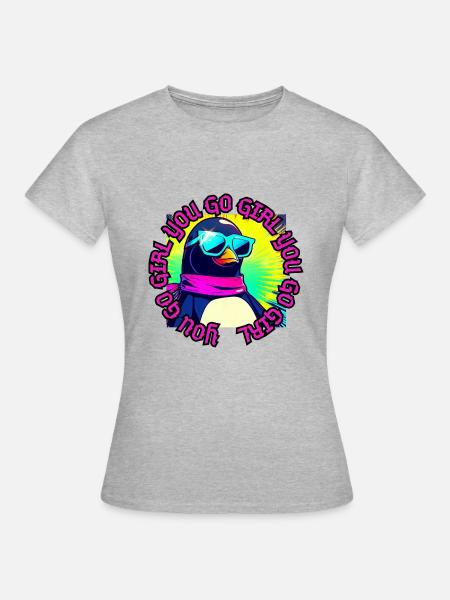 Du gehst, Mädchen! - Frauen T-Shirt - Grau meliert