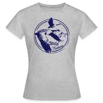 Nature Sauvage - T-shirt Femme - gris chiné - Devant - AI Model Female 172 dark (172cm)
