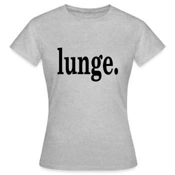 lunge. - Frauen T-Shirt - Grau meliert - Vorne - AI Model Female 172 dark (172cm)