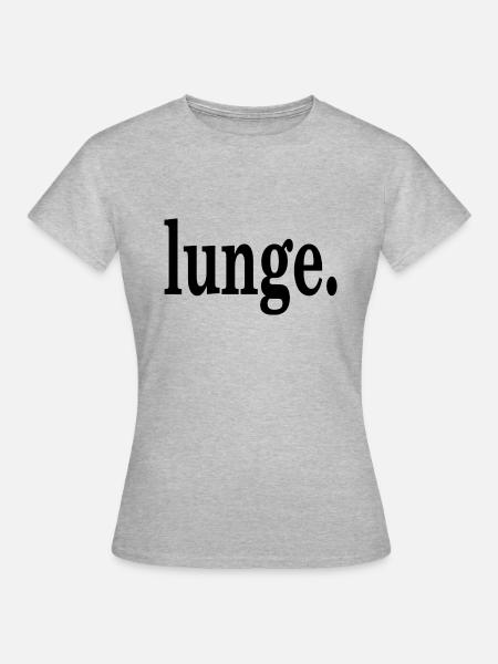 lunge. - Frauen T-Shirt - Grau meliert