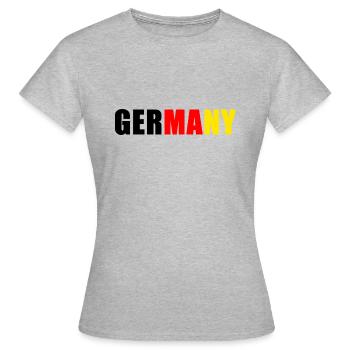 Germany Football Germany - Women's T-Shirt - heather grey - Front - AI Model Female 172 dark (172cm)