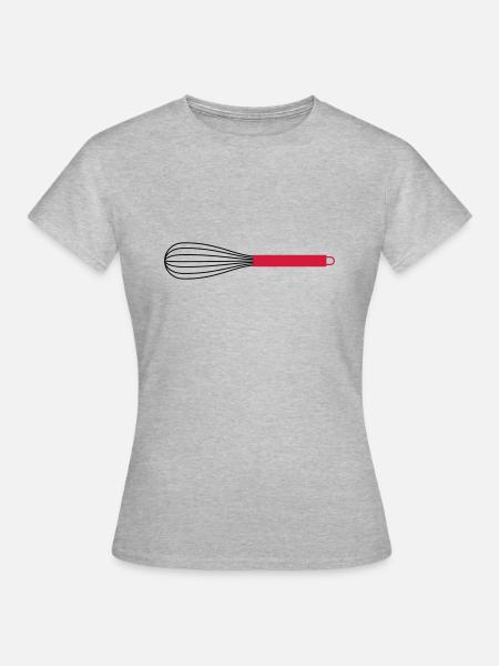 Schneebesen, 2fb - Frauen T-Shirt - Grau meliert