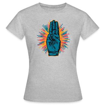 Promesse Scoute - T-shirt Femme - gris chiné - Devant - AI Model Female 172 dark (172cm)