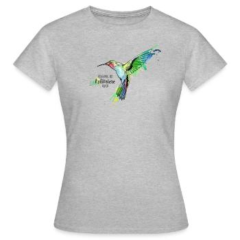 Je pense que je KOLIBRIERE égale - T-shirt Femme - gris chiné - Devant - AI Model Female 172 dark (172cm)