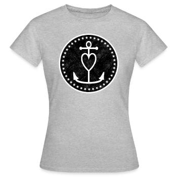 Ancre de la mer Baltique de la mer du Nord de l’Allemagne du Nord - T-shirt Femme - gris chiné - Devant - AI Model Female 172 dark (172cm)