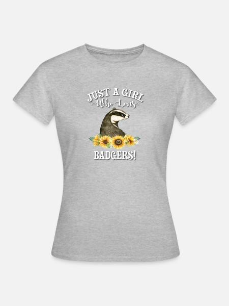Dachs - Frauen T-Shirt - Grau meliert