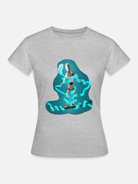 Seiltanzende Puppe - Frauen T-Shirt - Grau meliert