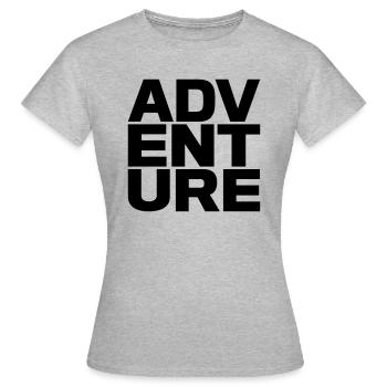 Adventure - Frauen T-Shirt - Grau meliert - Vorne - AI Model Female 172 dark (172cm)