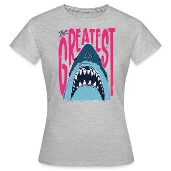 Jaws The Greatest Shark - Women's T-Shirt - heather grey - Front - AI Model Female 172 dark (172cm)