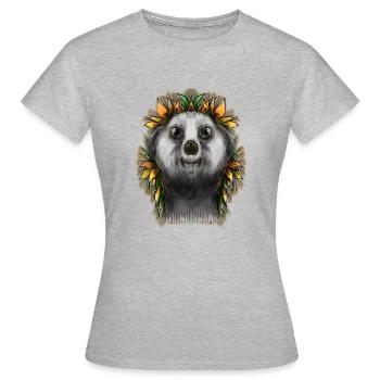 S'nozy von Jon Ball - Frauen T-Shirt - Grau meliert - Vorne - AI Model Female 172 dark (172cm)