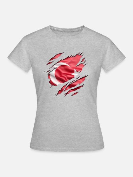Die Türkei unter Deiner Haut - Frauen T-Shirt - Grau meliert