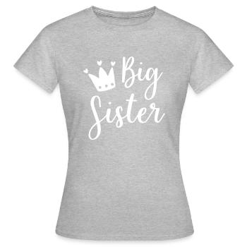 Big sister - Women's T-Shirt - heather grey - Front - AI Model Female 172 dark (172cm)