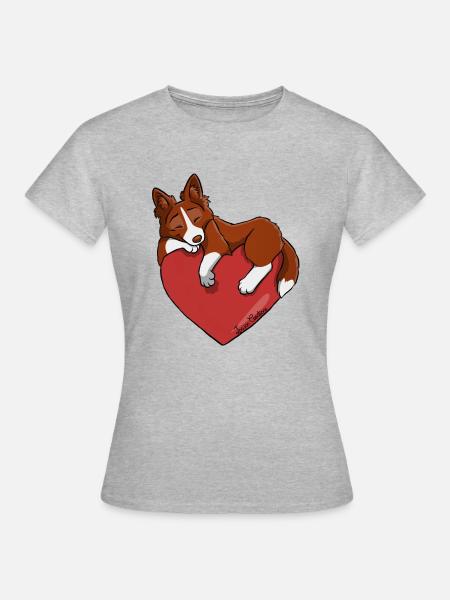 Border-Collie-Rot - Frauen T-Shirt - Grau meliert