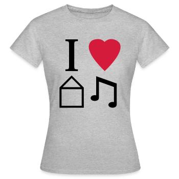 J'aime la musique de Chambre - T-shirt Femme - gris chiné - Devant - AI Model Female 172 dark (172cm)