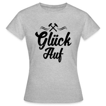 Bonheur - Erzgebirge - T-shirt Femme - gris chiné - Devant - AI Model Female 172 dark (172cm)