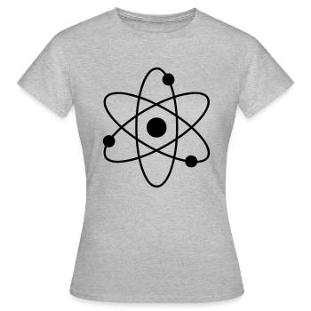 atome - Women's T-Shirt - heather grey - Front - AI Model Female 172 dark (172cm)