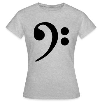 bass - T-shirt Femme - gris chiné - Devant - AI Model Female 172 dark (172cm)