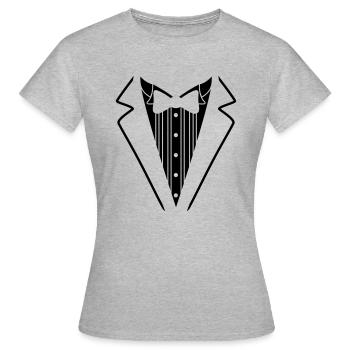 Tuxedo - T-shirt Femme - gris chiné - Devant - AI Model Female 172 dark (172cm)