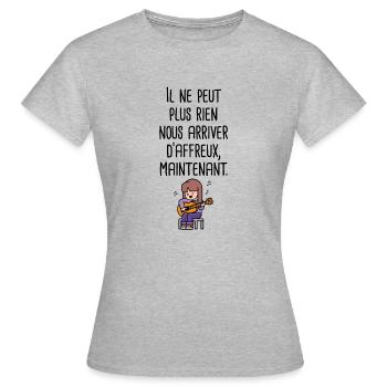 la cité de la peur drôle - T-shirt Femme - gris chiné - Devant - AI Model Female 172 dark (172cm)