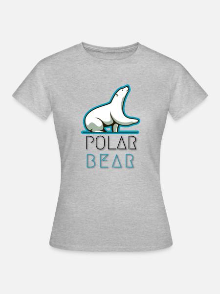 Eisbär - Frauen T-Shirt - Grau meliert