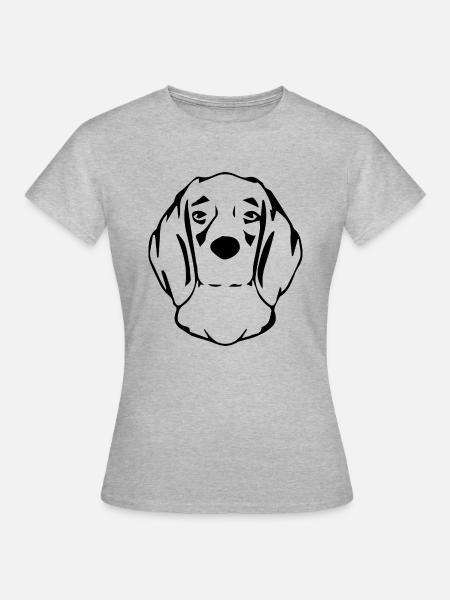 Hund Dog - Frauen T-Shirt - Grau meliert