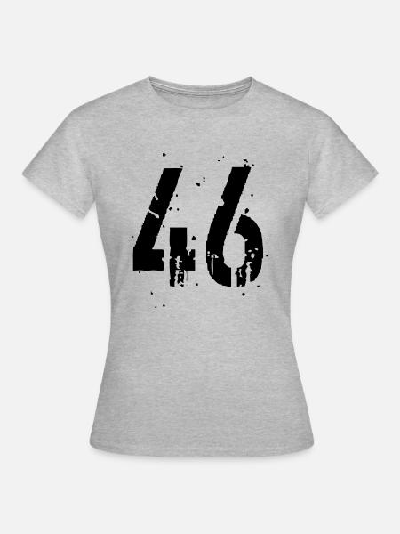 46 Nummer 46 - Frauen T-Shirt - Grau meliert