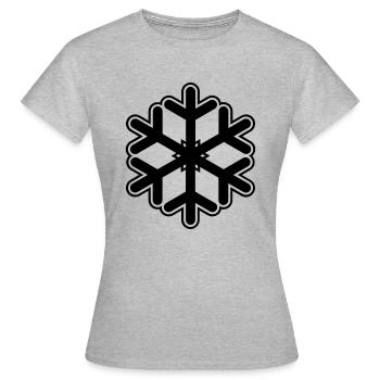 Neige flocon de neige - T-shirt Femme - gris chiné - Devant - AI Model Female 172 dark (172cm)