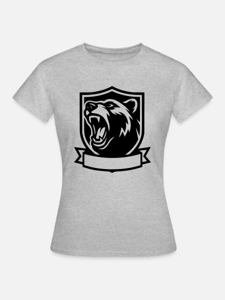 Unser Bär - Frauen T-Shirt - Grau meliert