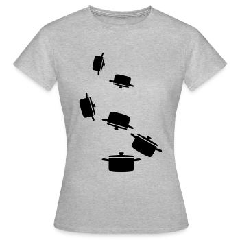 cooking pot symbol - Women's T-Shirt - heather grey - Front - AI Model Female 172 dark (172cm)