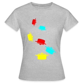 cooking pot symbol - Women's T-Shirt - heather grey - Front - AI Model Female 172 dark (172cm)