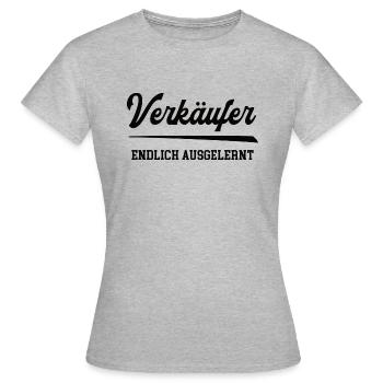 Verkäufer Ausbildung Bestanden Lehre Abschluss - Frauen T-Shirt - Grau meliert - Vorne - AI Model Female 172 dark (172cm)