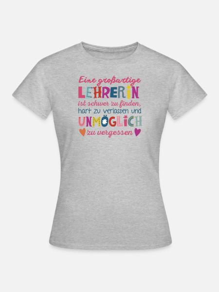 Großartige Lehrerin - Frauen T-Shirt - Grau meliert