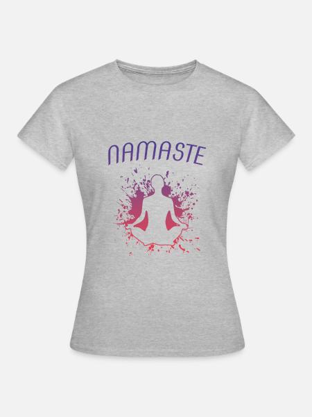 Yoga - Frauen T-Shirt - Grau meliert