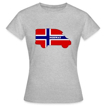Norway Motorhome Semi-Integrated Contour - Women's T-Shirt - heather grey - Front - AI Model Female 172 dark (172cm)