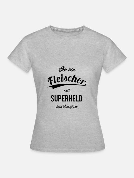 Fleischer - Frauen T-Shirt - Grau meliert
