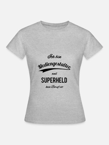 Mediengestalter - Frauen T-Shirt - Grau meliert