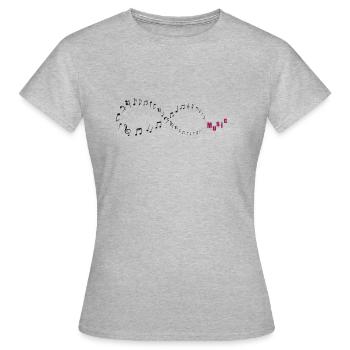Unendliche Musik - Frauen T-Shirt - Grau meliert - Vorne - AI Model Female 172 dark (172cm)