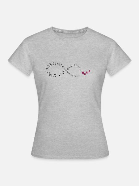Musique infinie - T-shirt Femme - gris chiné