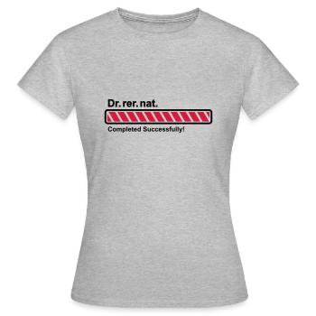Dr. rer. obtenu avec succès un diplôme en barreau - T-shirt Femme - gris chiné - Devant - AI Model Female 172 dark (172cm)