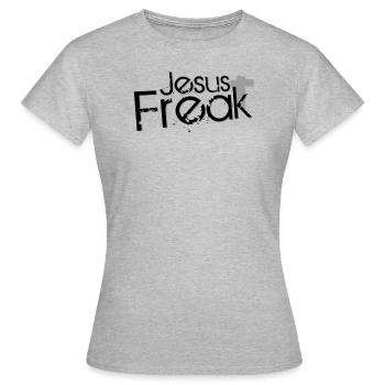 Jesus Freak - Black n Grey - Frauen T-Shirt - Grau meliert - Vorne - AI Model Female 172 dark (172cm)