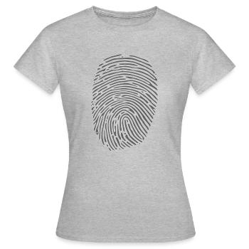 Empreinte digitale (sombre) - T-shirt Femme - gris chiné - Devant - AI Model Female 172 dark (172cm)