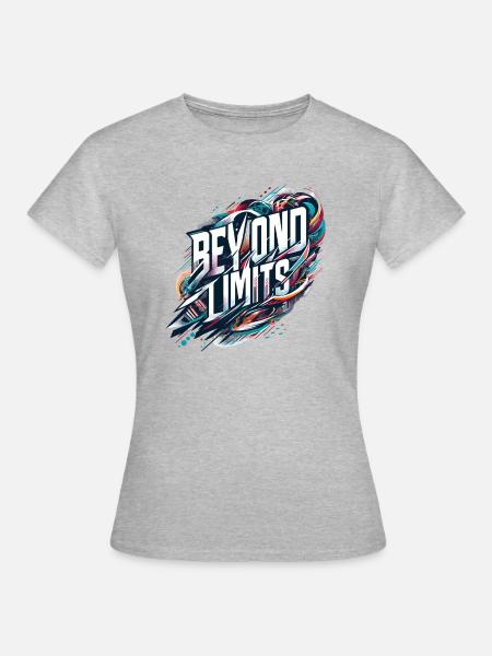 Grenzenlos: Dynamische Energie - Frauen T-Shirt - Grau meliert