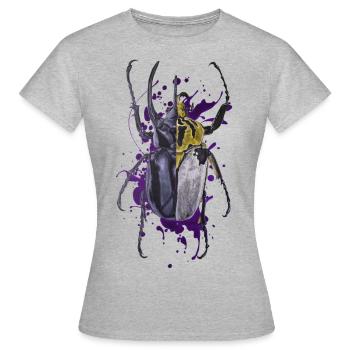 Coléoptère coléoptère insecte - T-shirt Femme - gris chiné - Devant - AI Model Female 172 dark (172cm)
