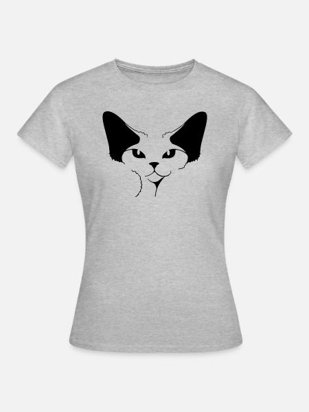 DEVON REX - Frauen T-Shirt - Grau meliert