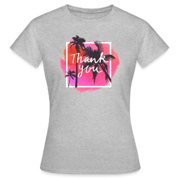 Vielen Dank - Frauen T-Shirt - Grau meliert - Vorne - AI Model Female 172 dark (172cm)