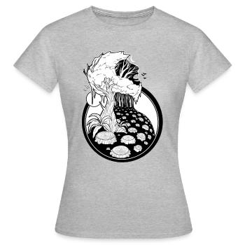 Cri de la nature - Vecteur - T-shirt Femme - gris chiné - Devant - AI Model Female 172 dark (172cm)